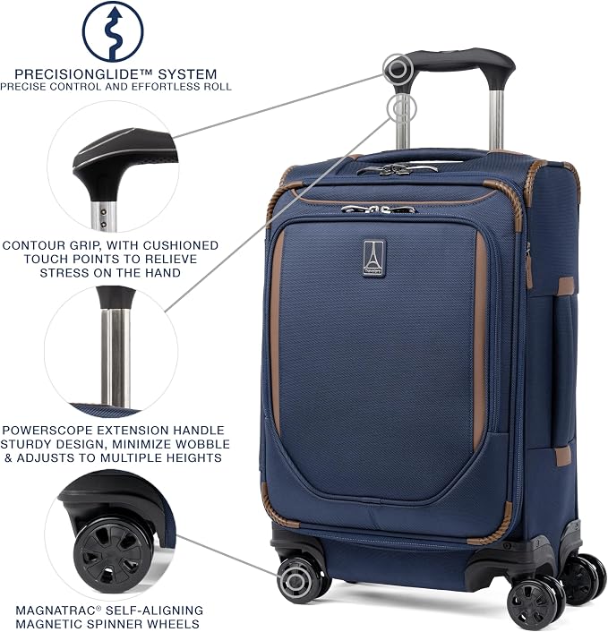 Travelpro Crew Classic Lightweight Softside Expandable Carry on Luggage - Image 4