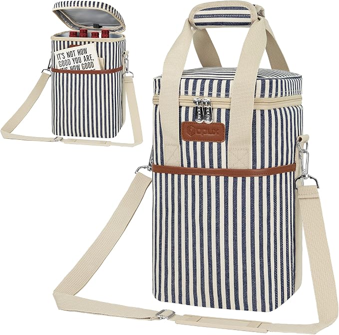 Opux 4 Bottle Insulated Wine Cooler Bag - Image 8