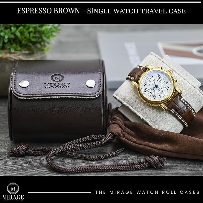 Brown/Ivory - 1 Watch Travel Case - Image 5