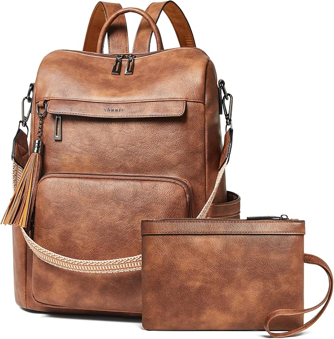 Shrrie Vegan Leather Laptop Backpack by Shrrie