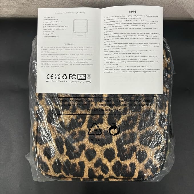 Makeup Bag with Magnetic Detachable Lighted Mirror, Travel Makeup Bag with - Image 9