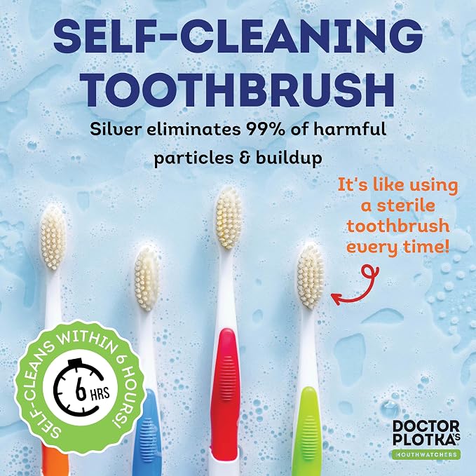 MOUTHWATCHERS Soft Flossing Toothbrushes, Value Pack of 4, Manual Toothbrush - Image 4