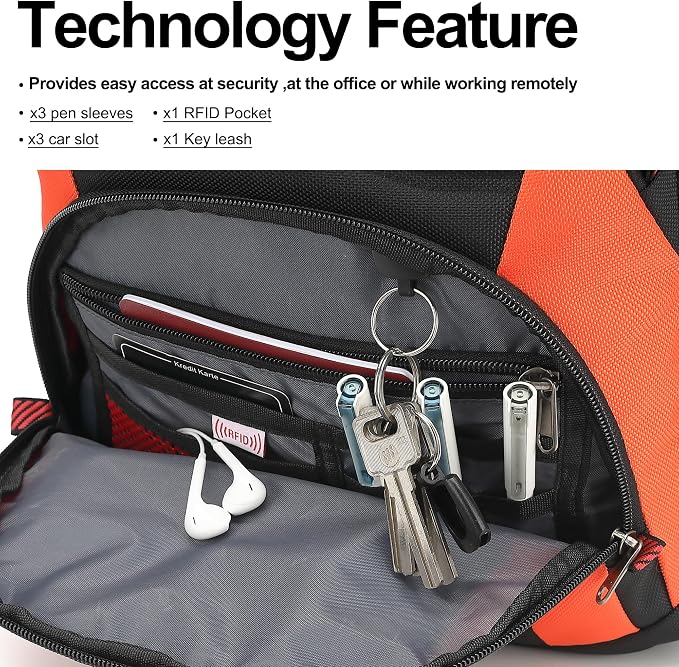 Boavan Laptop Backpack for men, 17.3 inch Laptop Bag - Image 3