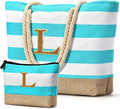 Becokan Beach Bag Initial Beach Tote by BecokanBeachBagSpecialist