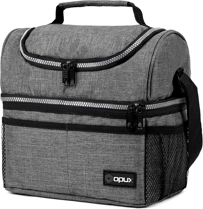 OPUX Lunch Box For Men Women, Insulated Large Lunch Bag Adult Work, Double by OPUX