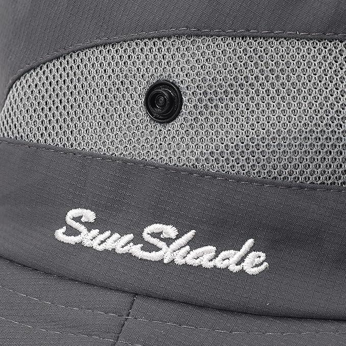 Womens Summer Sun Hat Beach Hat Wide Brim Outdoor UV Protection Hat Foldable - Image 7