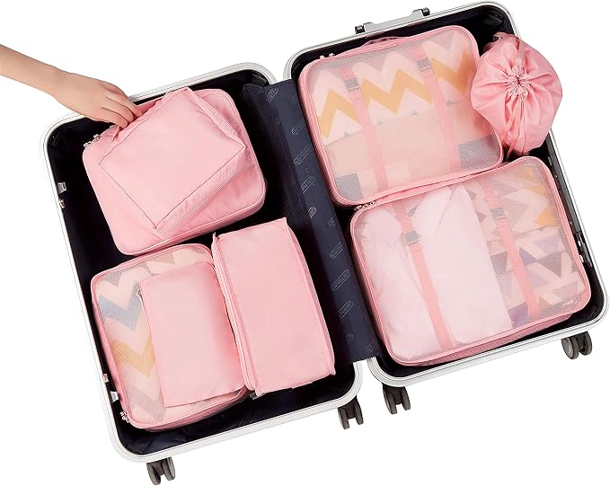 BAGAIL 8 Set Packing Cubes Luggage Packing Organizers - Image 7