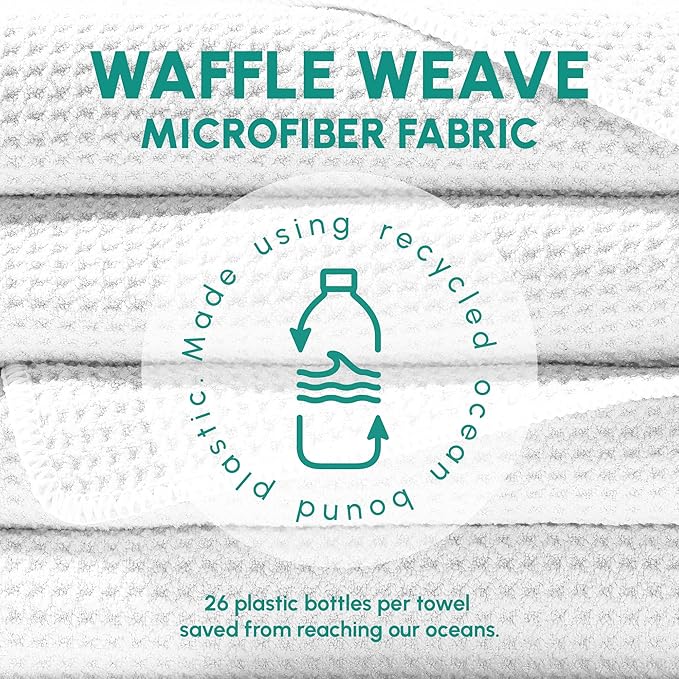 SUN'Y Waffle Microfiber Beach Towel – Sand Free, Quick Dry, Ultra Absorbent - Image 2