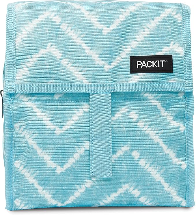Freezable Lunch Bag, Aqua Tie Dye by PackIt