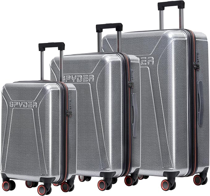 Spyder Traverse 3 Piece Luggage Set, 360° Spinner Wheels, TSA Approved Lock by Spyder