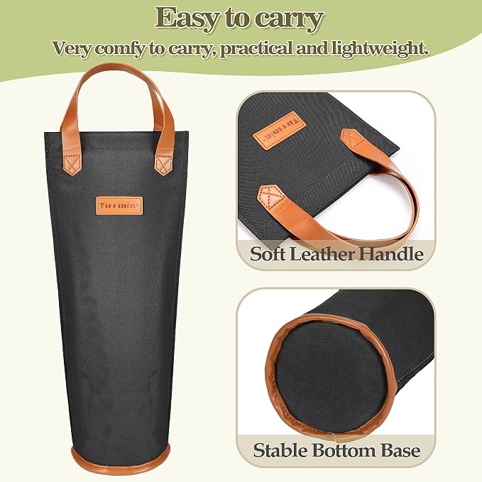 Tirrinia Single Wine Carrier Tote, Insulated Wine Cooler Bag - Image 4