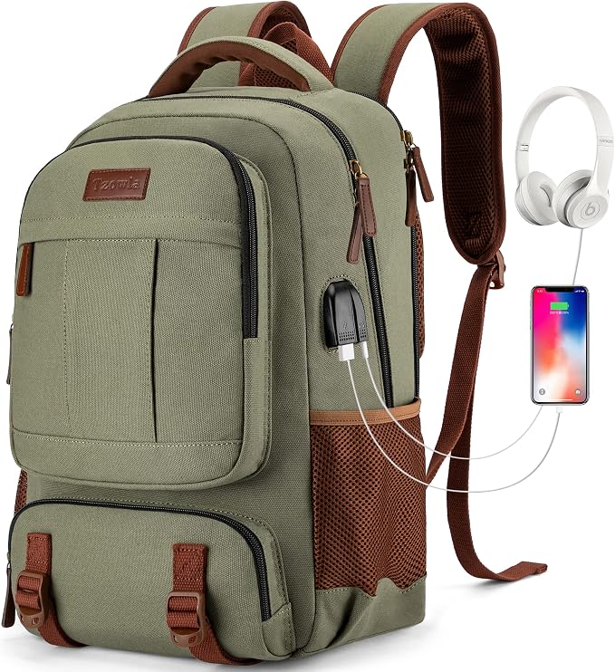 Tzowla Canvas Laptop Backpack, Bag by Tzowla