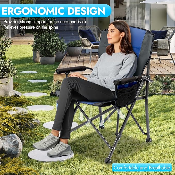 2 Pack Oversized Folding Camping Chair - Image 6