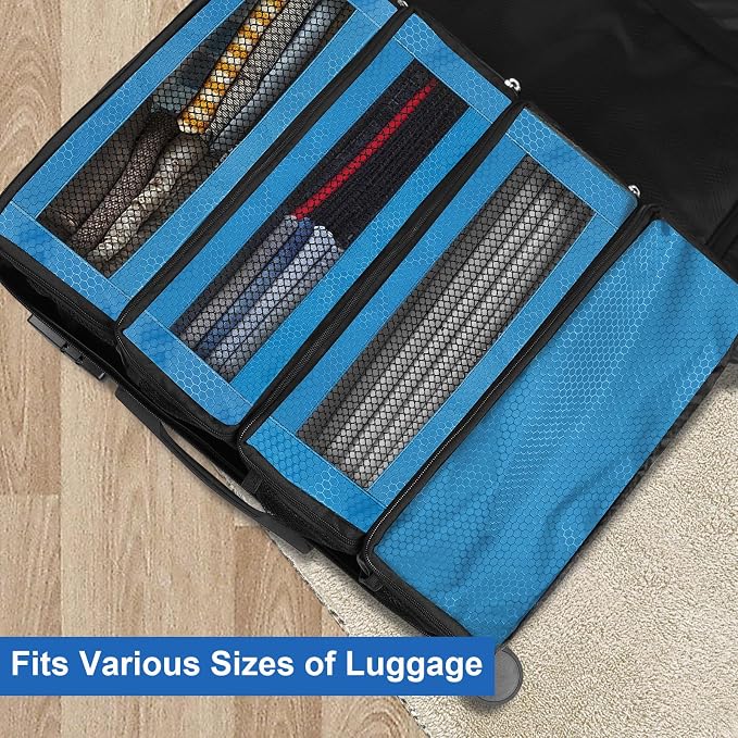 Suitcase Organizer, Travel Luggage Organizer Portable Hanging Travel Shelves - Image 2