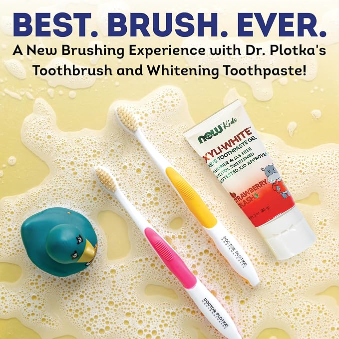 MOUTHWATCHERS Soft Childrens Flossing Manual Toothbrush, Value Pack of 4 - Image 4