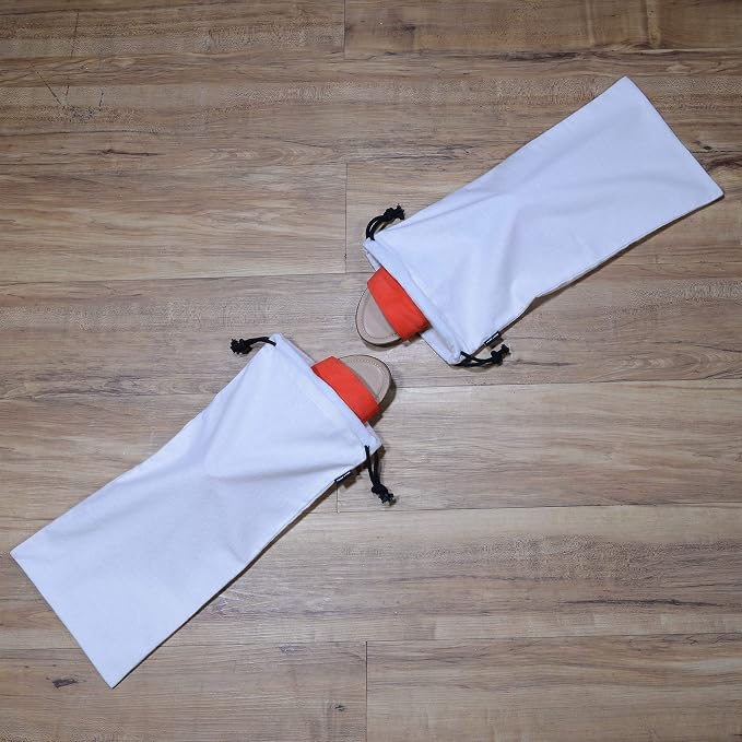 ZENPAC Cloth Shoe Bags for Travel, Washable Breathable Cotton Fabric for Luggage - Image 3
