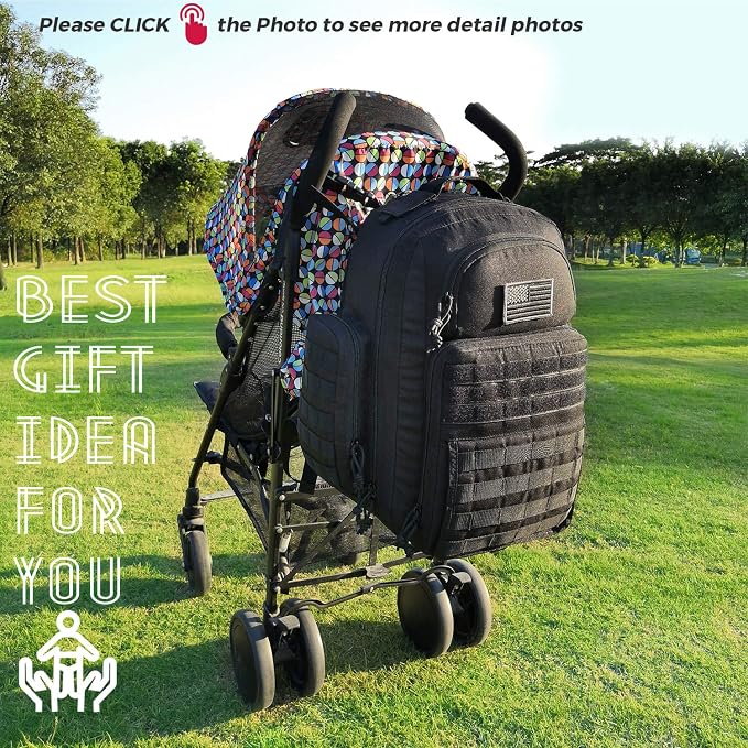 Diaper Bag Backpack for Dad, DBTAC Large Baby Nappy Bag for Men w/Changing Mat - Image 7