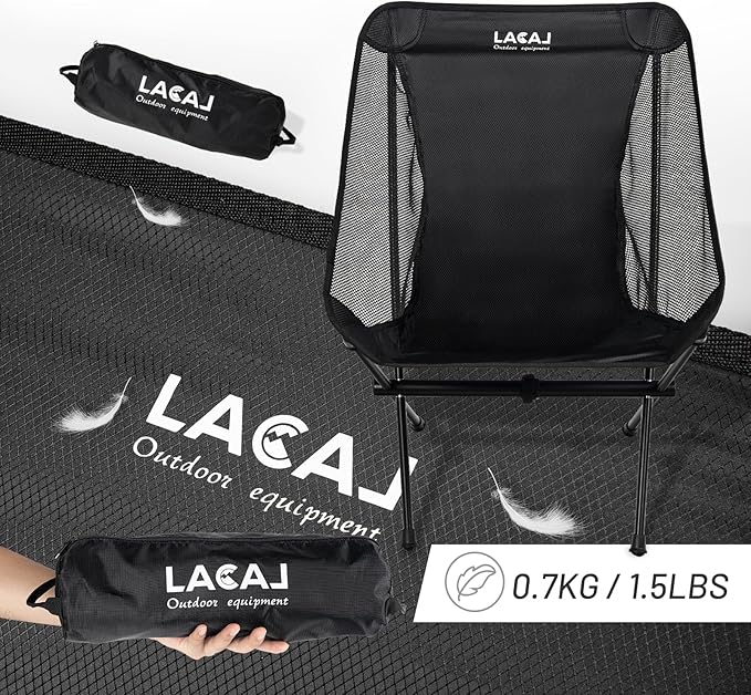 Ultra-Light Folding Camping Chair, All-Aluminum Frame, Surper Breathable Fabric - Image 3