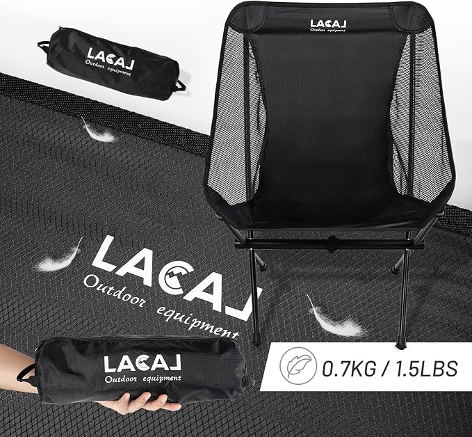 Ultra-Light Folding Camping Chair, All-Aluminum Frame, Surper Breathable Fabric - Image 5