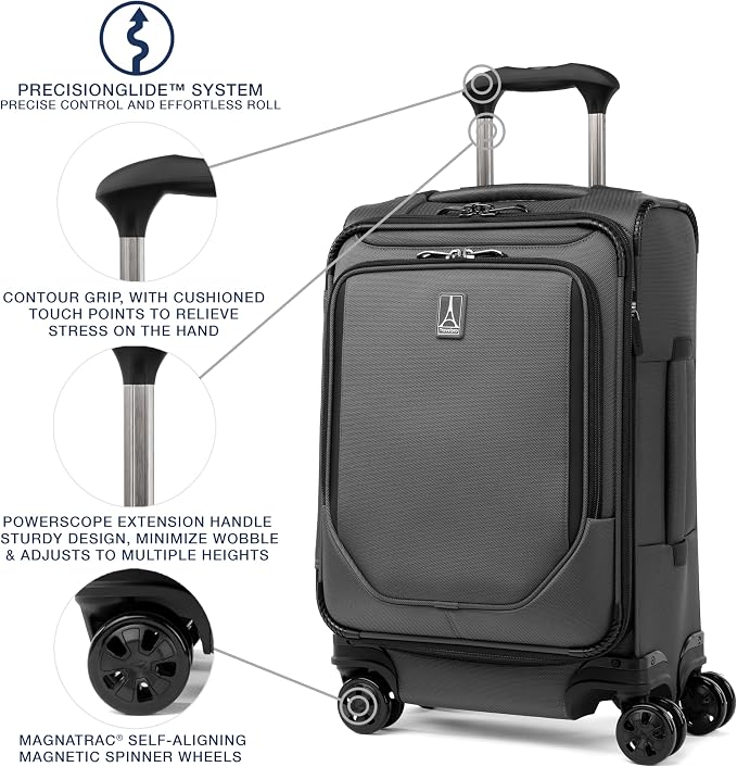 Travelpro Crew Classic Lightweight Softside Expandable Carry on Luggage - Image 4