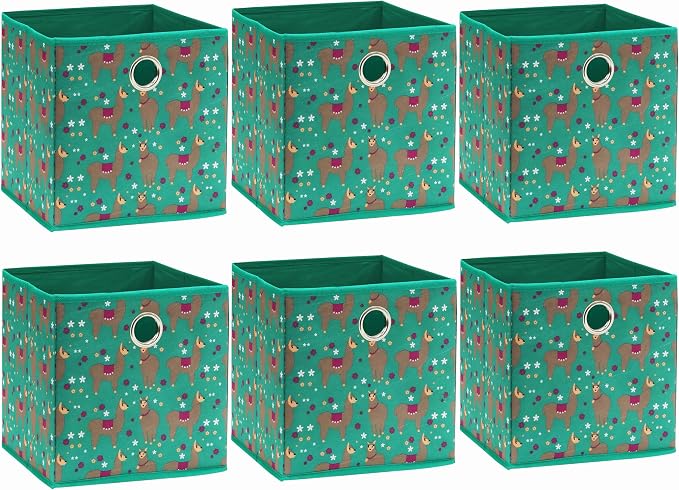SIMPLE HOUSEWARE 10-Inch Collapsible Fabric Cube Storage Bin - Image 4