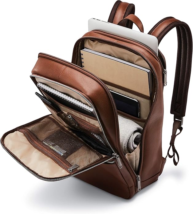 Samsonite Classic Leather Slim Backpack - Image 5