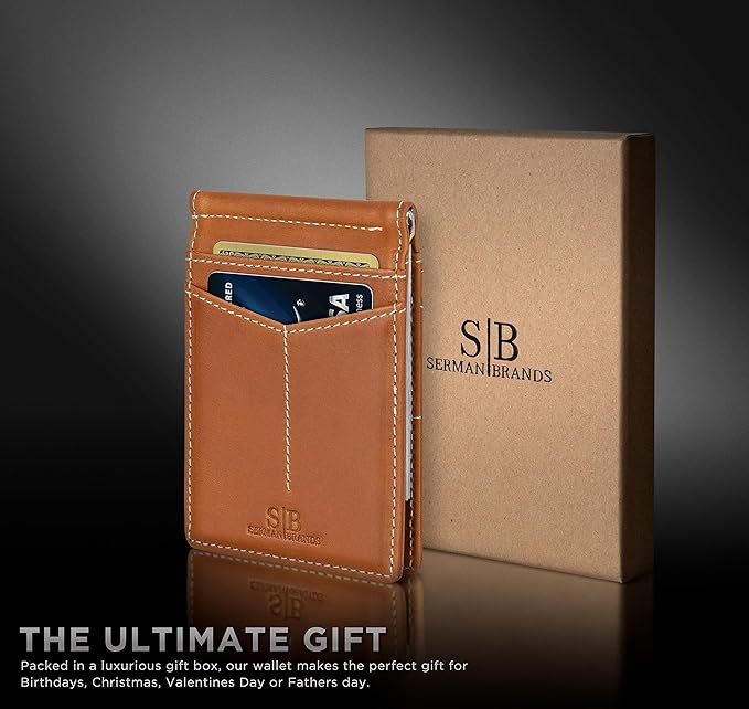 SERMAN BRANDS RFID Blocking Wallet Slim Bifold - Image 6