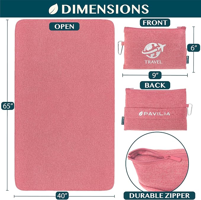 PAVILIA Soft Travel Blanket, Compact Airplane Blanket in Bag, Portable Blanket - Image 6