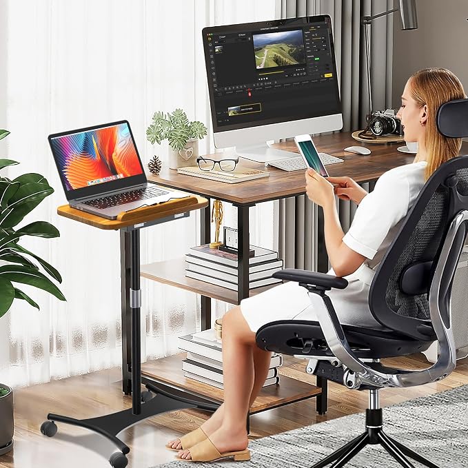 NAMON Laptop Floor Stand with Wheels - 2 in 1 Dual-use Floor & Desk Stand - Image 2