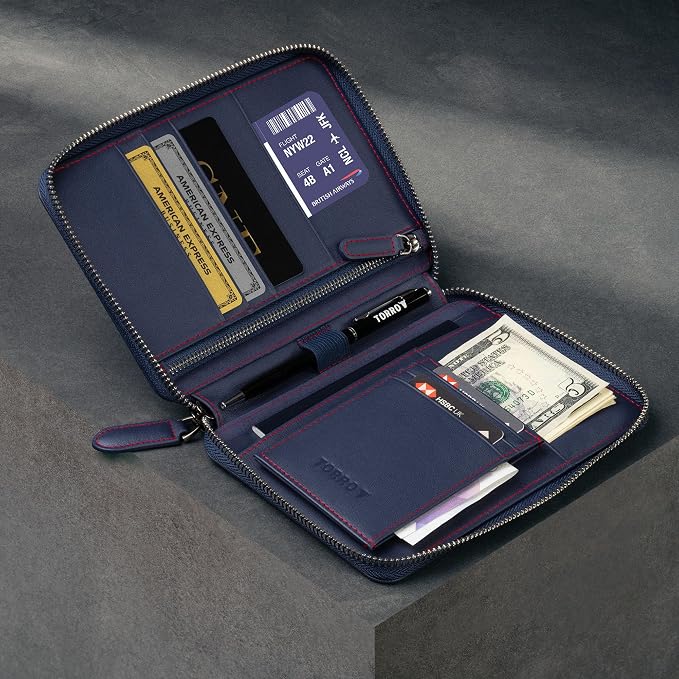 TORRO Travel Wallet – Genuine Leather Travel Organiser - Image 3