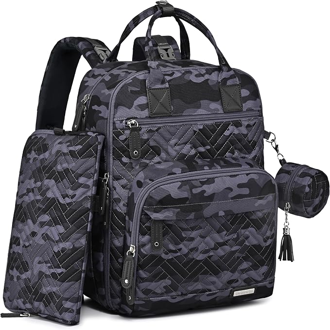 iniuniu Diaper Bag Backpack, 4 in 1 kit Large Unisex Baby Bags by iniuniu