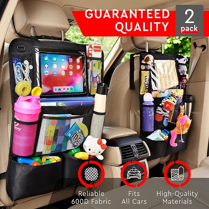 Helteko Backseat Car Organizer, Kick Mats Back Seat Protector - Image 2