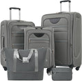 Merax Softside Luggage Set Softshell Lightweight 3 Piece Spinner Suitcase by Merax