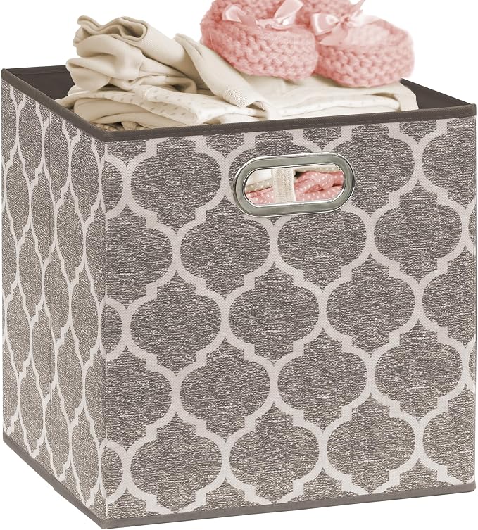 SIMPLE HOUSEWARE 11-Inch Collapsible Fabric Cube Storage Bin - Image 9