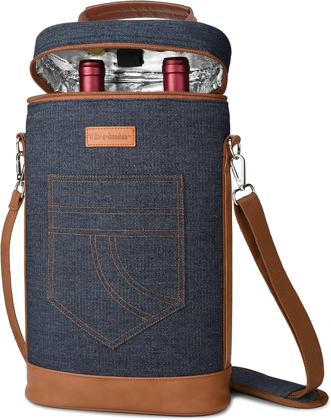 Tirrinia 2 Bottle Wine Gift Tote Carrier by Tirrinia