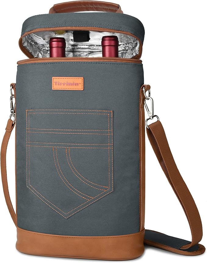 Tirrinia 2 Bottle Wine Gift Tote Carrier by Tirrinia