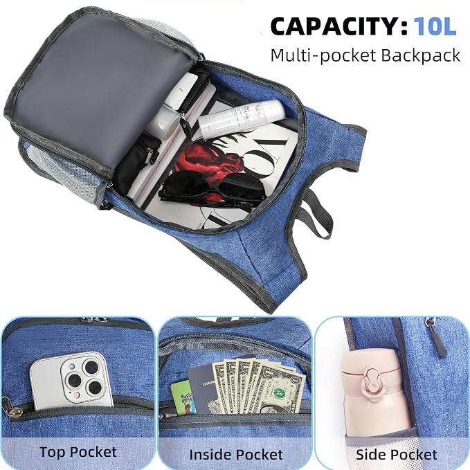 Foldable Hiking Backpack - 10L Daypack - Image 3