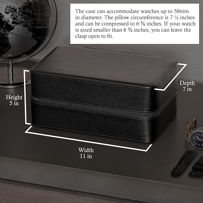 ROTHWELL 8 Watch Travel Case Storage Organizer - Image 3