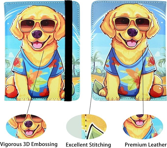 Dog Passport Holder for Women and Men PU Leather Passport Cover for Travel - Image 2