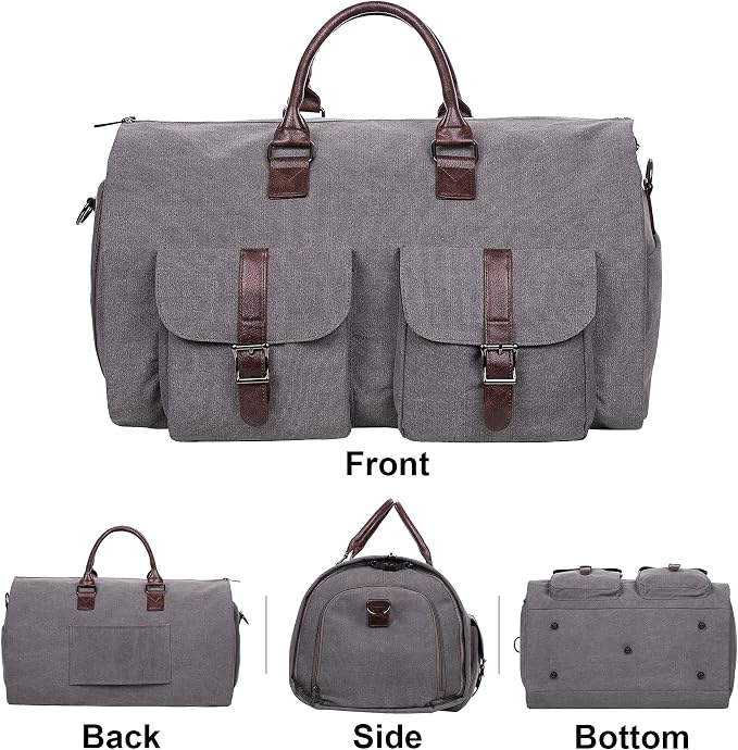 seyfocnia Convertible Travel Garment Bag, Carry on Garment Duffel Bag - Image 4