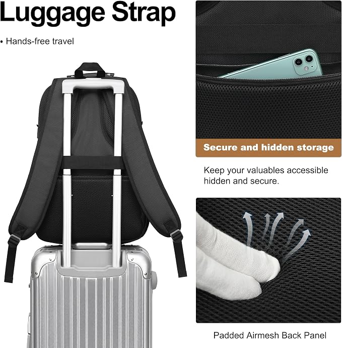 Boavan Laptop Backpack for men, 17.3 inch Laptop Bag - Image 4