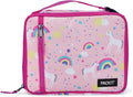 PackIt Freezable Classic Lunch Box, Unicorn Sky Pink, Built by PackIt