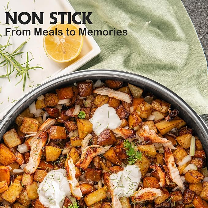Pots and Pans Set Non Stick, Non Stick Frying Pans, Saute Pan & Stock Pot - Image 2