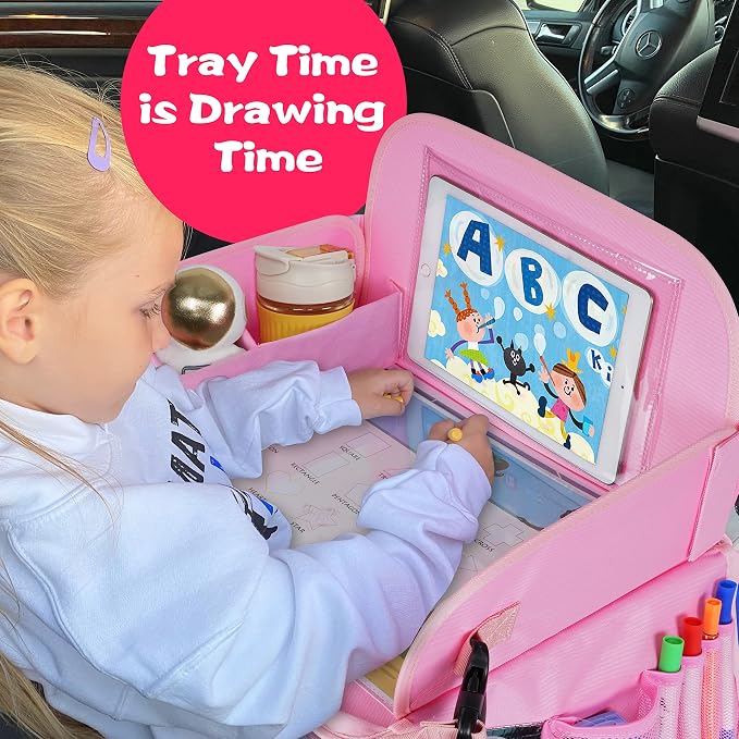 MENZOKE Kids Travel Tray, Car Seat Table Tray, Road Trip Essentials - Image 3