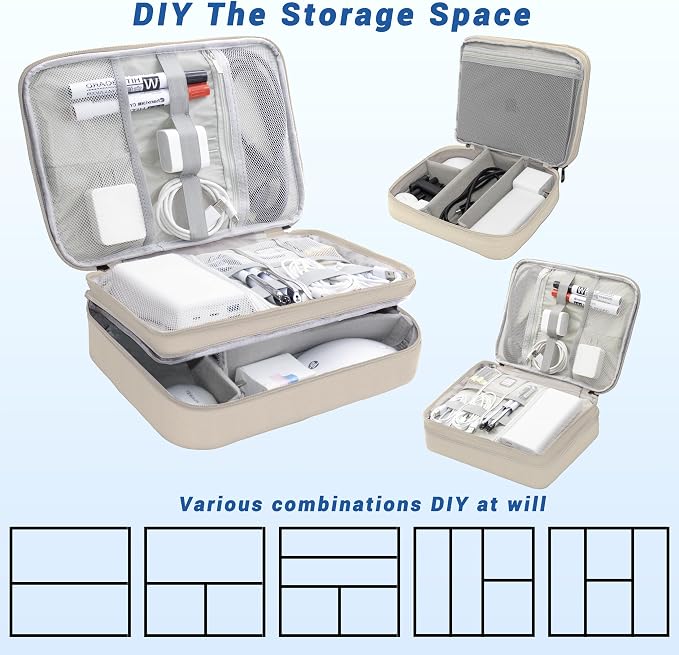 Electronics Organizer, Portable Cable Organizer Bags, Waterproof Electronic - Image 7