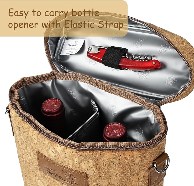 Tirrinia 2 Bottle Wine Gift Tote Carrier - Image 3