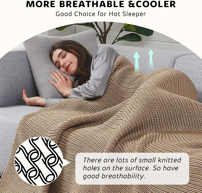 L'AGRATY Knitted Weighted Blanket - Image 4