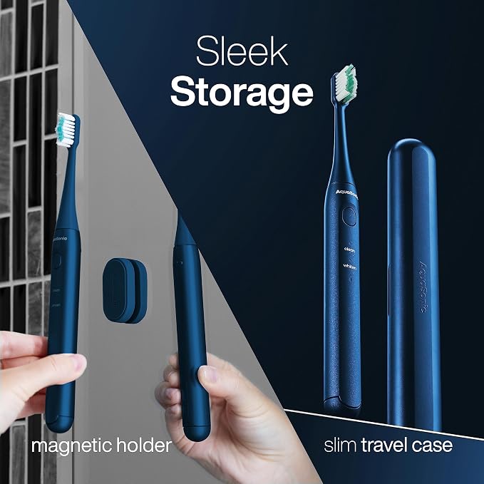 Aquasonic Icon ADA-Accepted Rechargeable Toothbrush | Magnetic Holder & Slim - Image 4