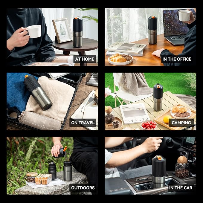 Portable Pour Over Coffee Maker, Rechargeable Electric Grinder - Image 7