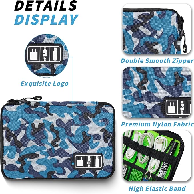 Electronics Organizer, Portable Cable Organizer Bags, Travel Electronic - Image 2